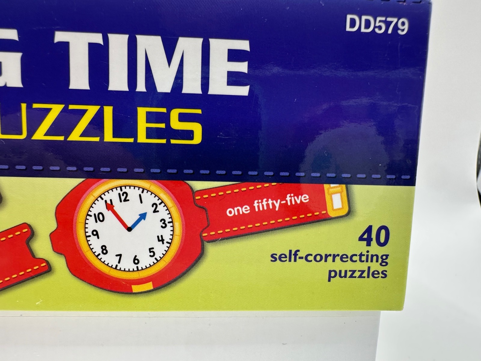 Lakeshore Telling TIme Watch Puzzles 40 Self Correcting Puzzles COMPLETE Math