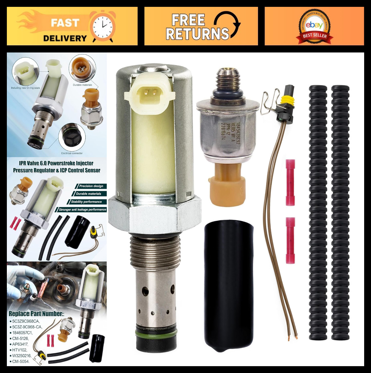 IPR Valve Injector Pressure Regulator & ICP Control Sensor for 6.0L Diesel Ford