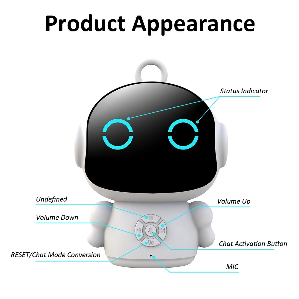 Tuya Smart AI Robot 61 Language Interactive Kids Learning Toy Voice Control Gift