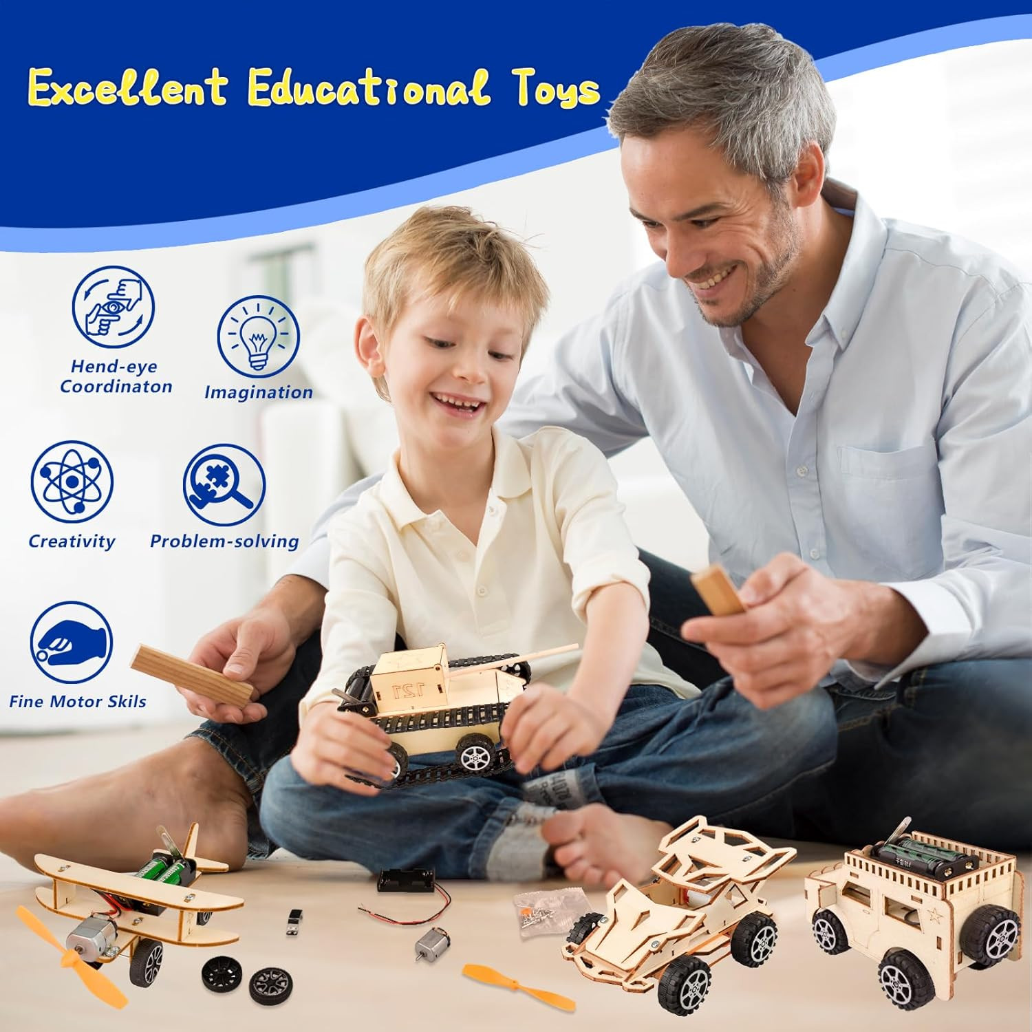 6-In-1 STEM Kits for Kids Age 8-12, Educational STEM Toys for Boys and Girls, Wo