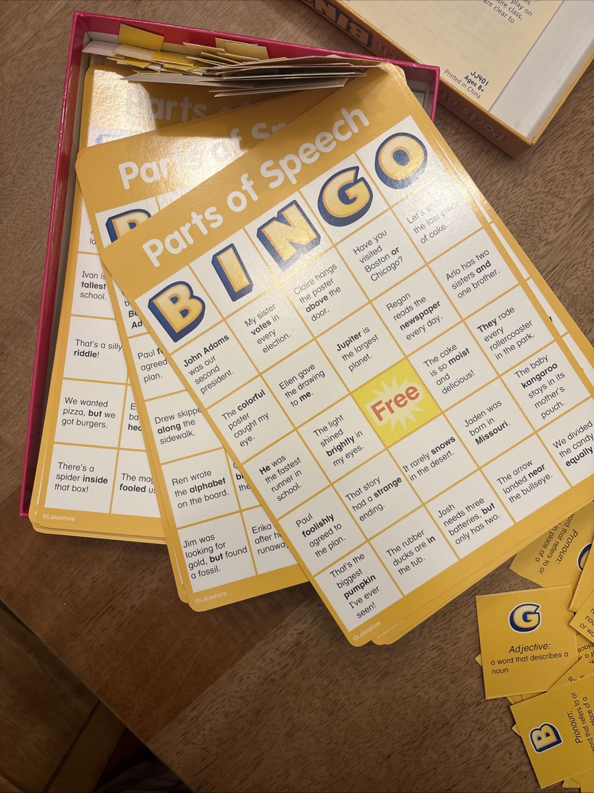Lakeshore Parts Of Speech BINGO Learning Game Up to 36 Players Ages 8+
