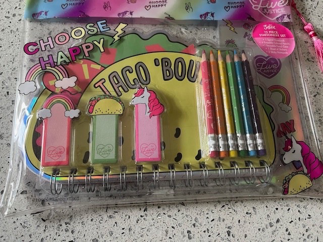 Justice Girls 12 Piece Stationary set