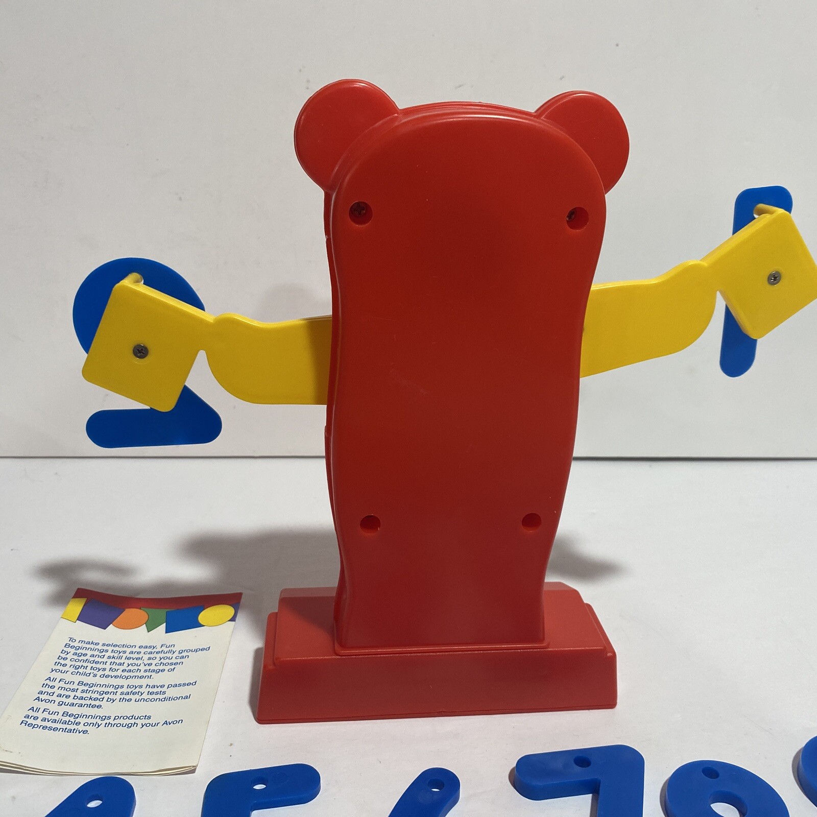 Avon Fun Beginnings Teddy Bear Number Scale Addition Math Readiness- Complete