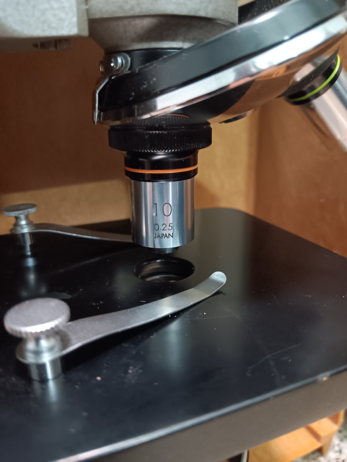 Vintage Olympus Tokyo B7133 Microscope With 7x And P15x