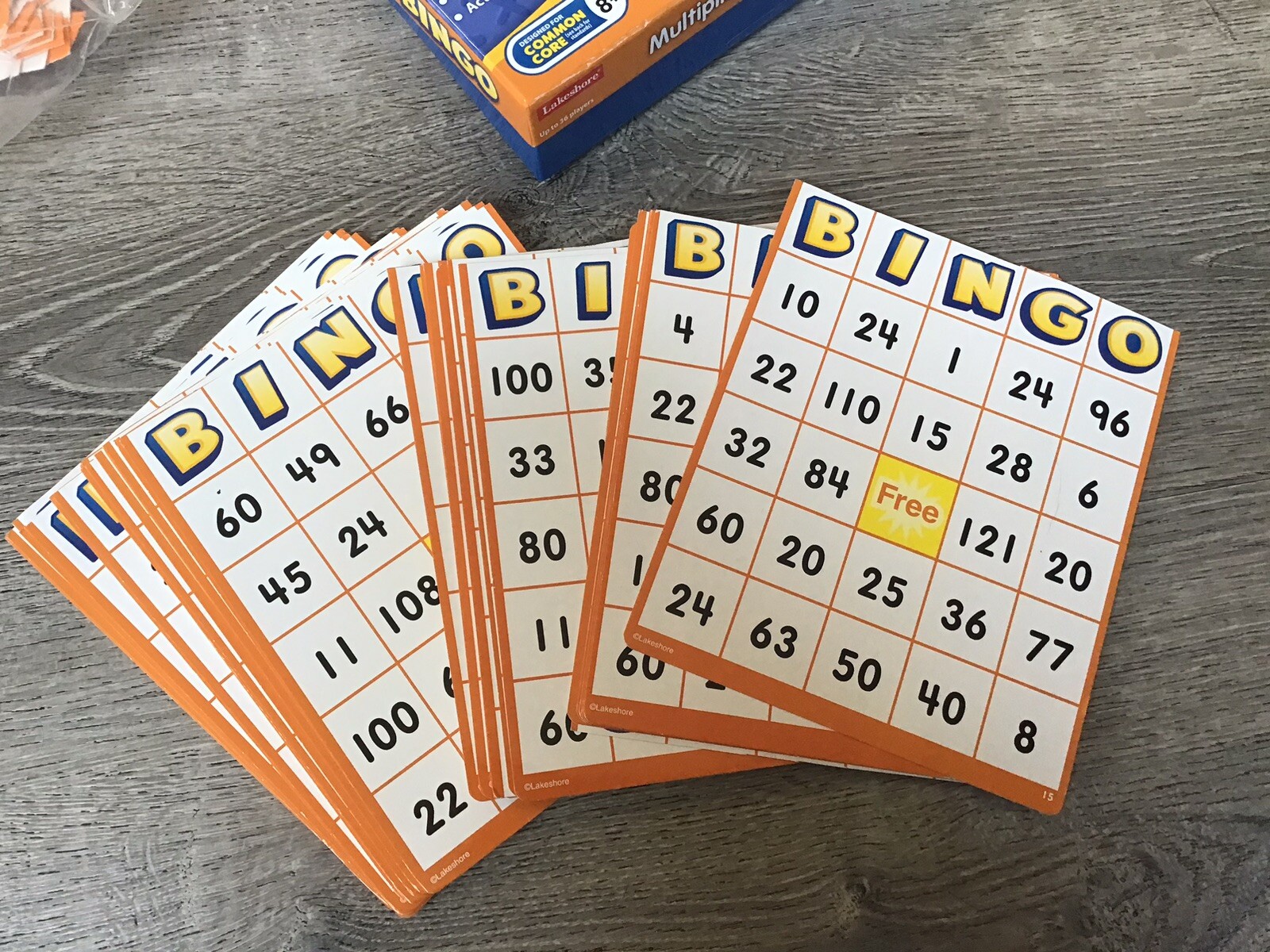Lakeshore Multiplication Bingo Ages 8+ Up to 36 Players – Lightly used JJ393