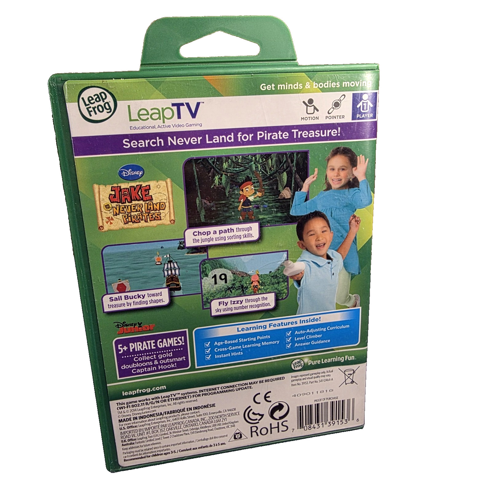 Leap Frog Learning Library LEAP TV Jake And The Never Land Pirates Video Game