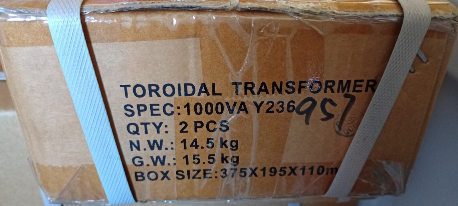 Avel Lindberg Y236957 1000VA 50/60Hz Toroidal Transformer