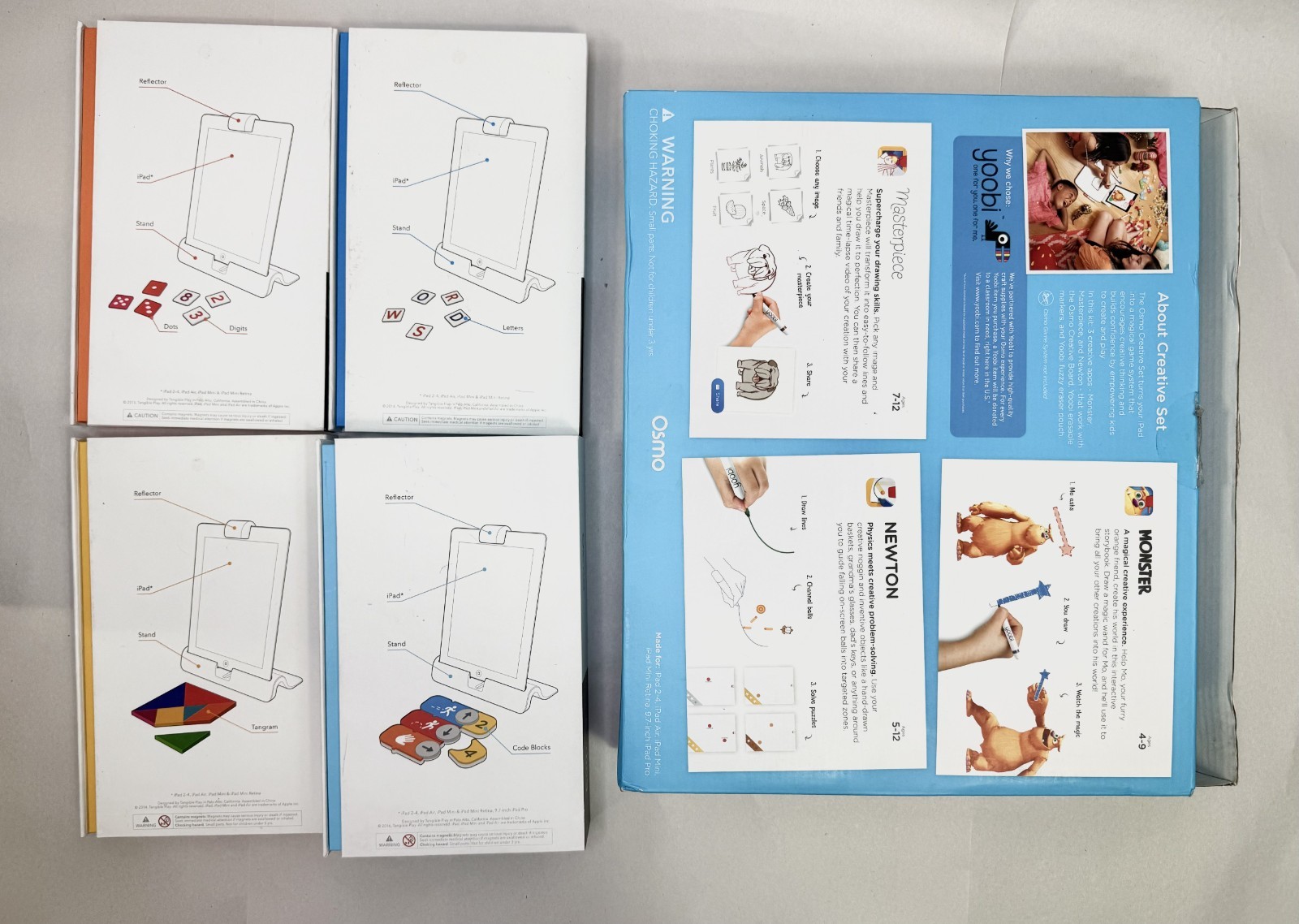 Osmo Educational iPad Game Lot Starter Coding Words Numbers Tangram