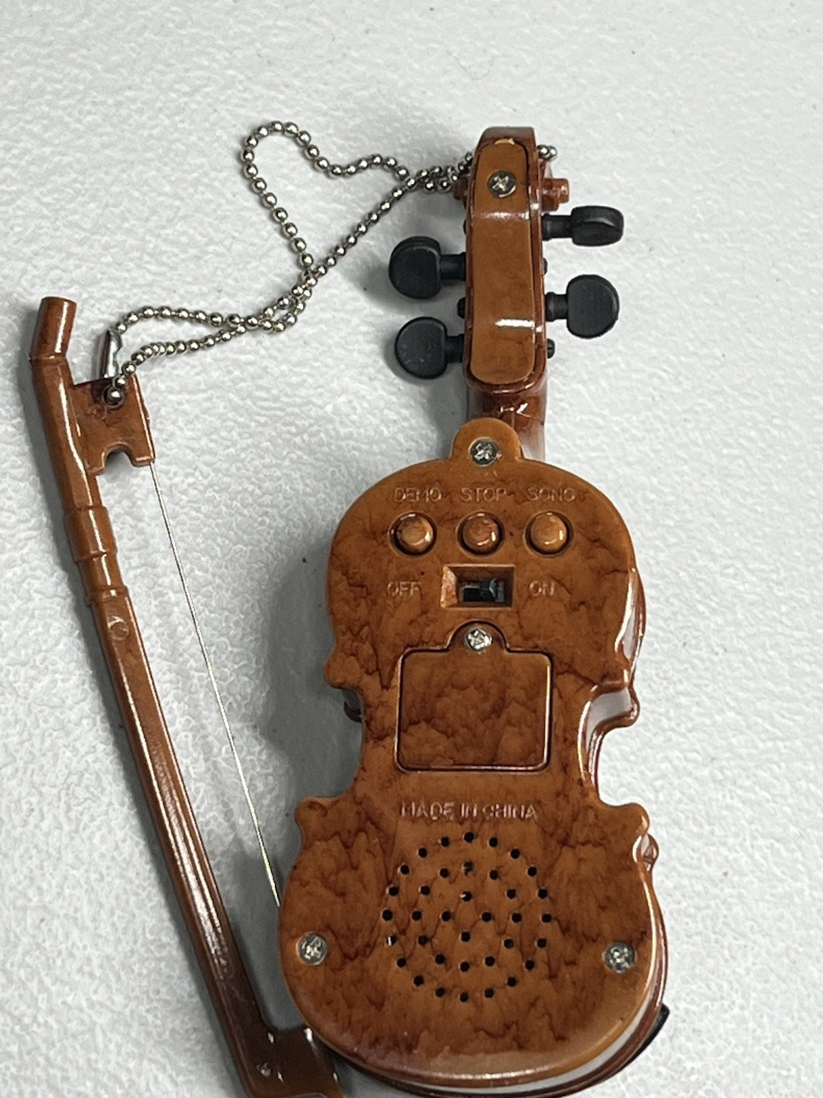 Miniature Toy Play Violin Use Bow for Sound or Plays Songs
