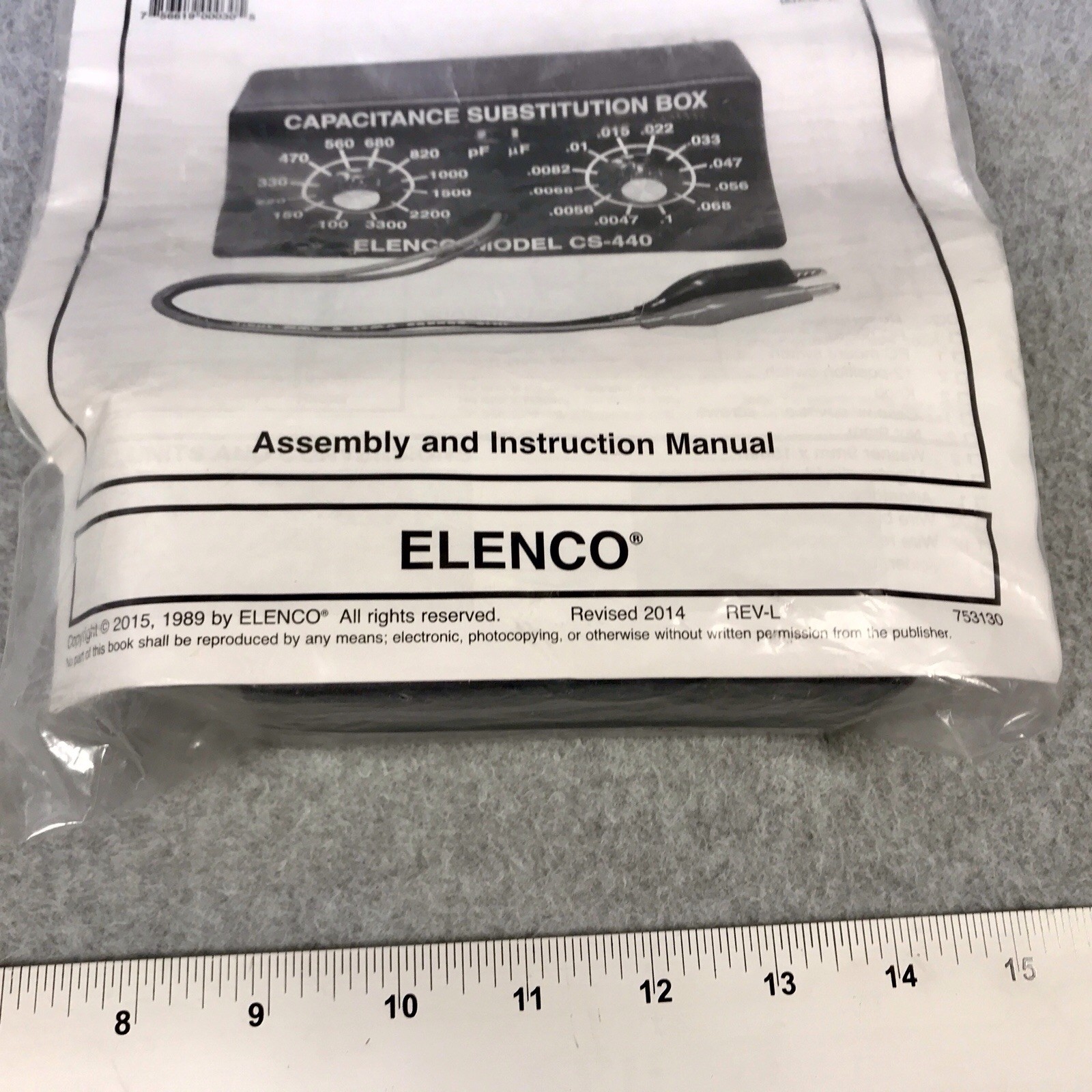 Elenco Capacitance Substitution Box Model K-38 CS-440 Unassembled Project Kit