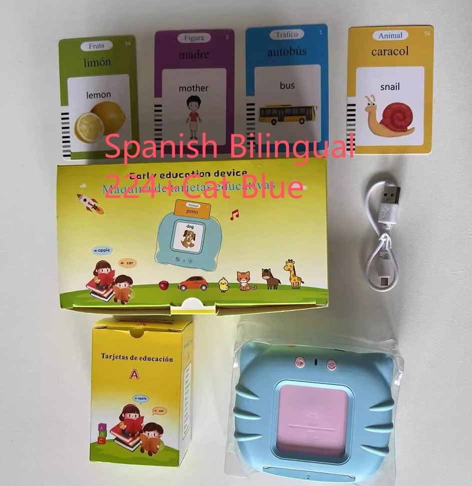 2X Children’s Enlightening Early Education Smart Pure English CardF Version Blue
