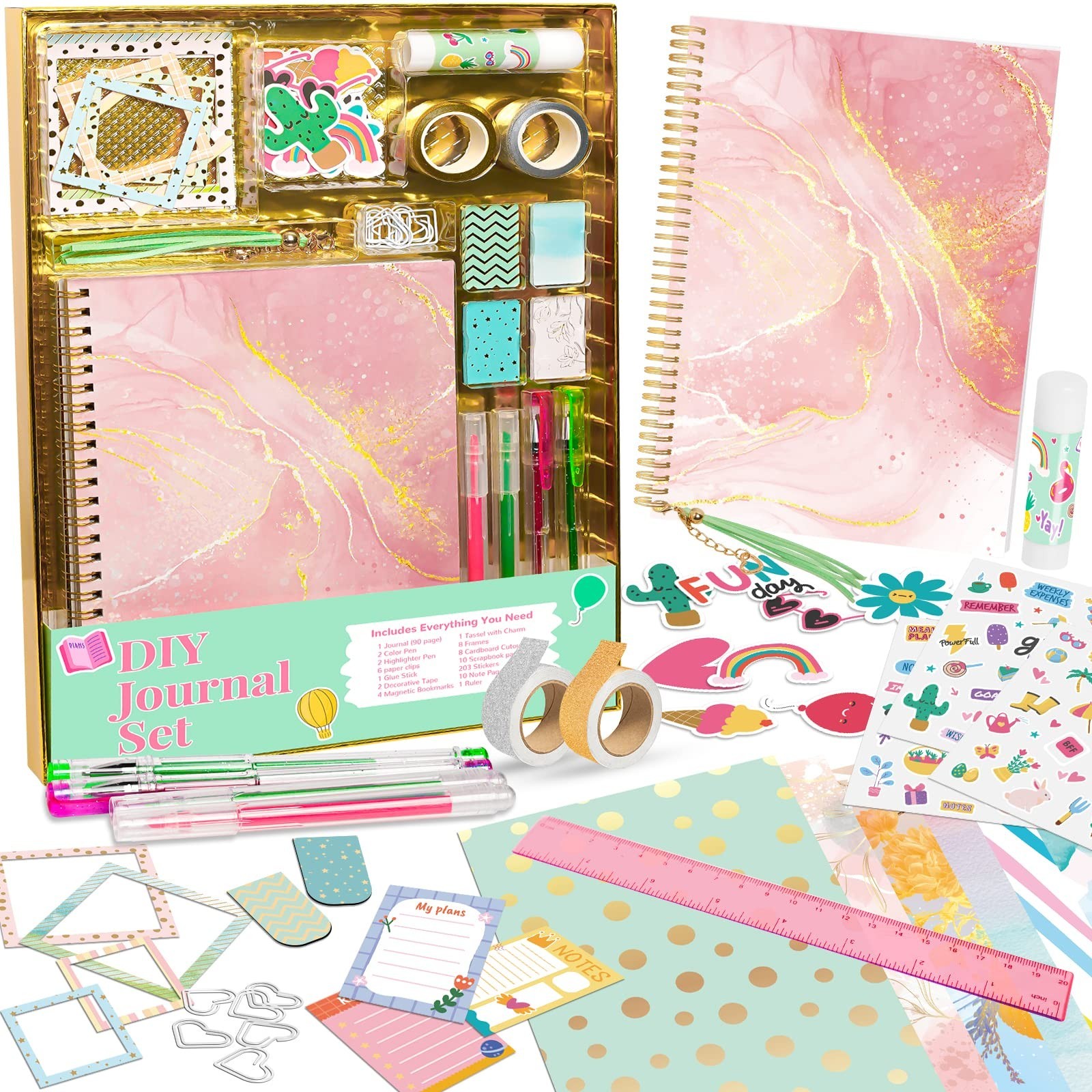 Gifts for Girls Age of 8 9 10 11 12 13 Years Old and Up, DIY Journal Set, Per…