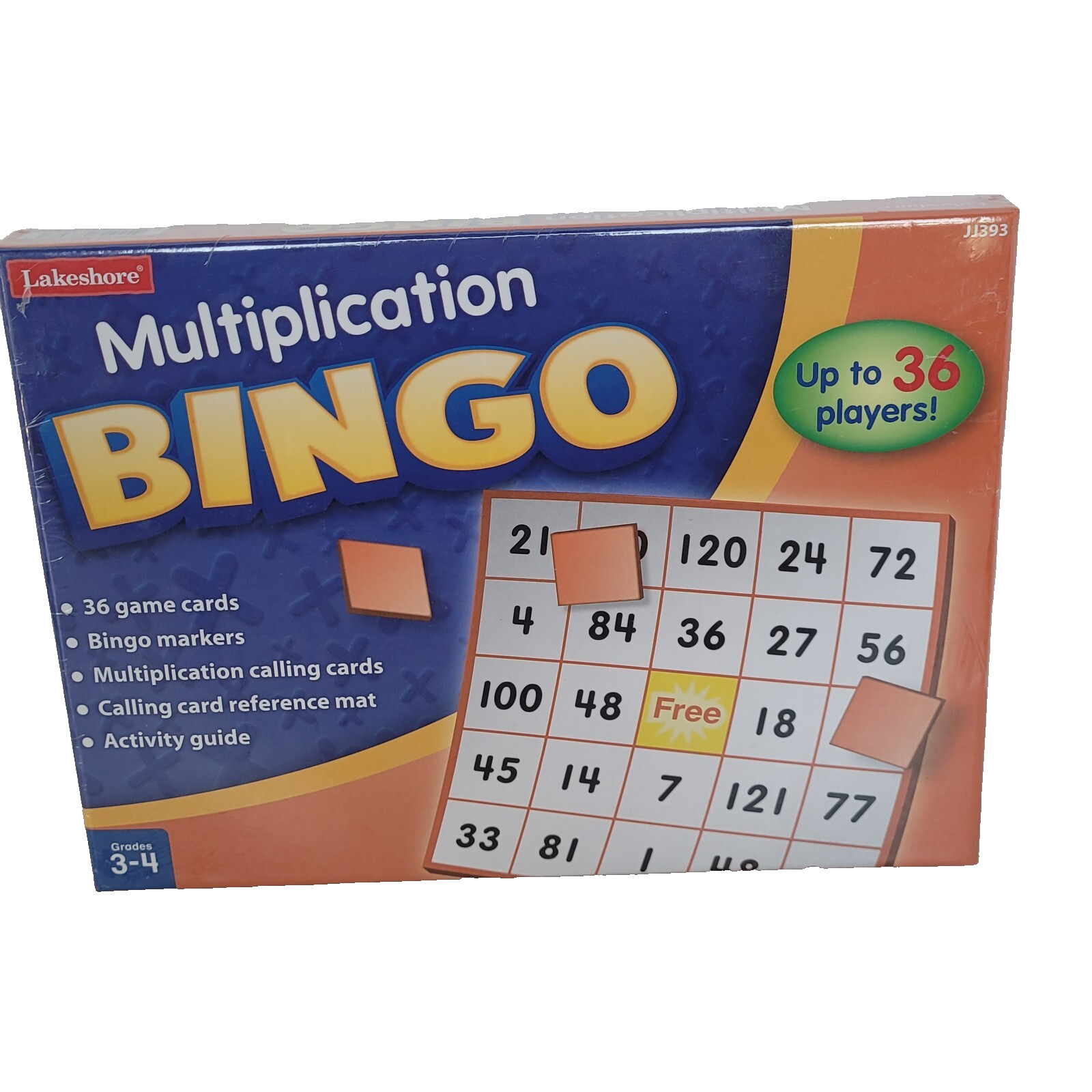 Multiplication BINGO Lakeshore Game Grades 3-4 Sealed Up To 36 Players Brand New