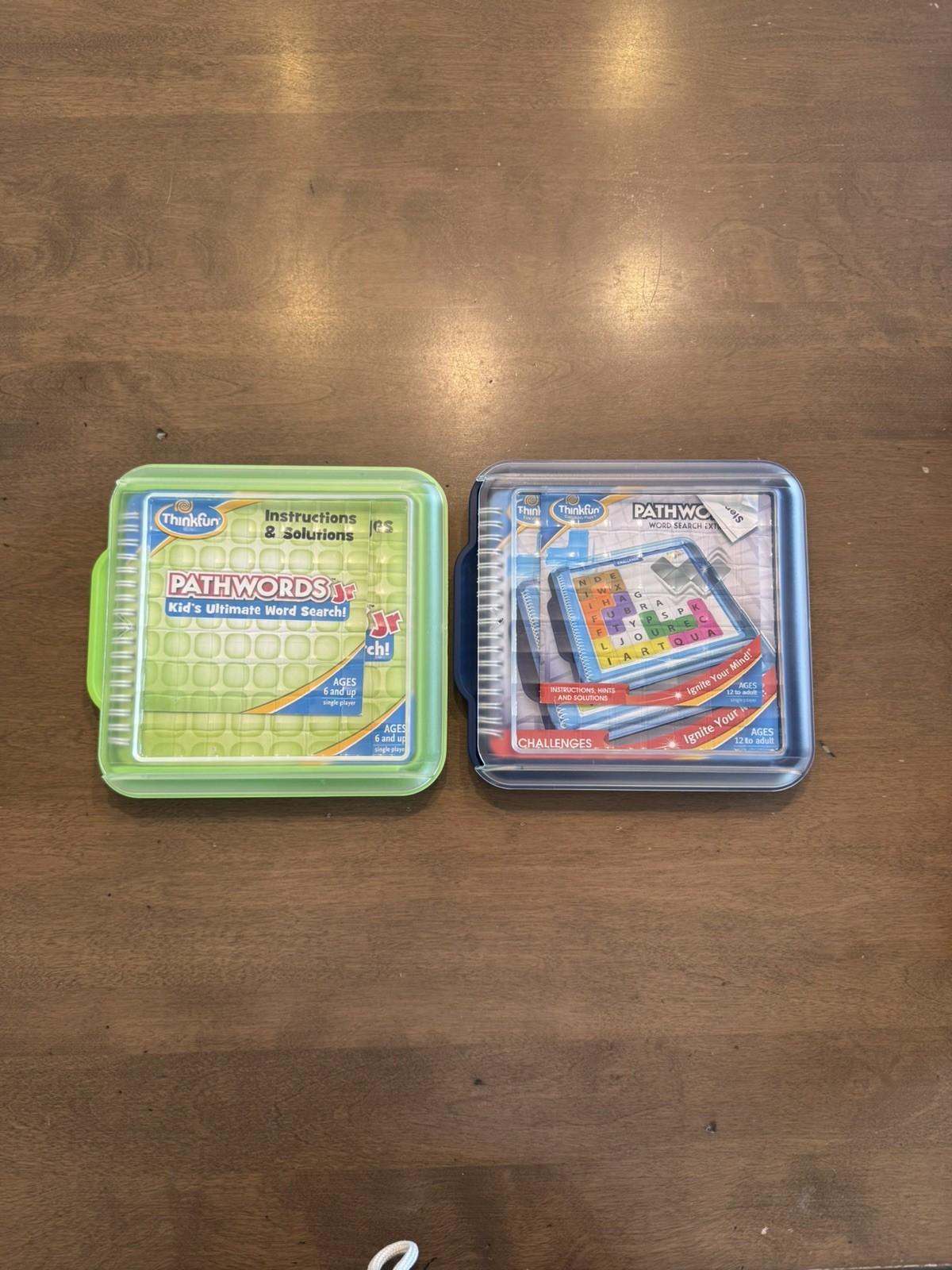 Lot 2 ThinkFun Pathwords & Jr game Word search challenges Spelling Educational