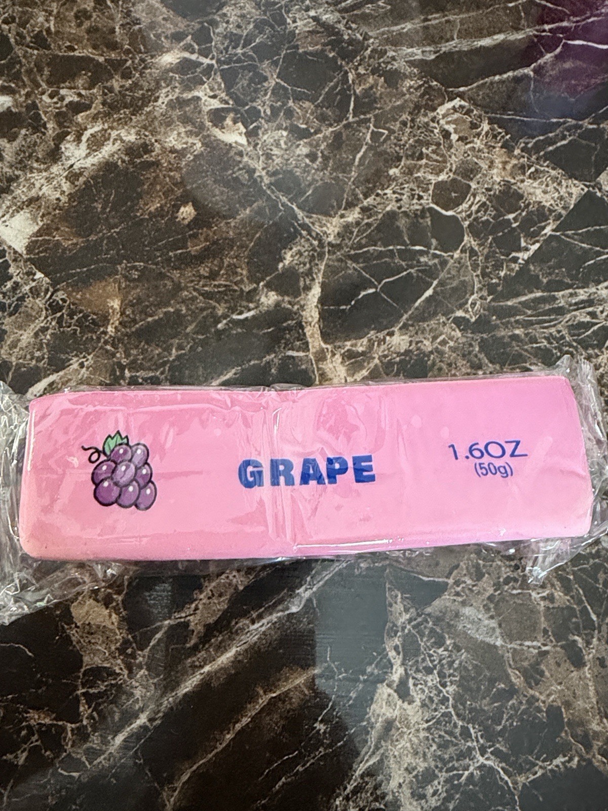 Squishy, Grape Scent, Pink Rectangular Wrapped Bar, 1.6 oz (50g)