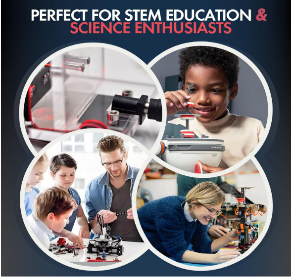 High-Tech Electromagnetic Coil Accelerator STEM Toy & Physics Experiment Kit
