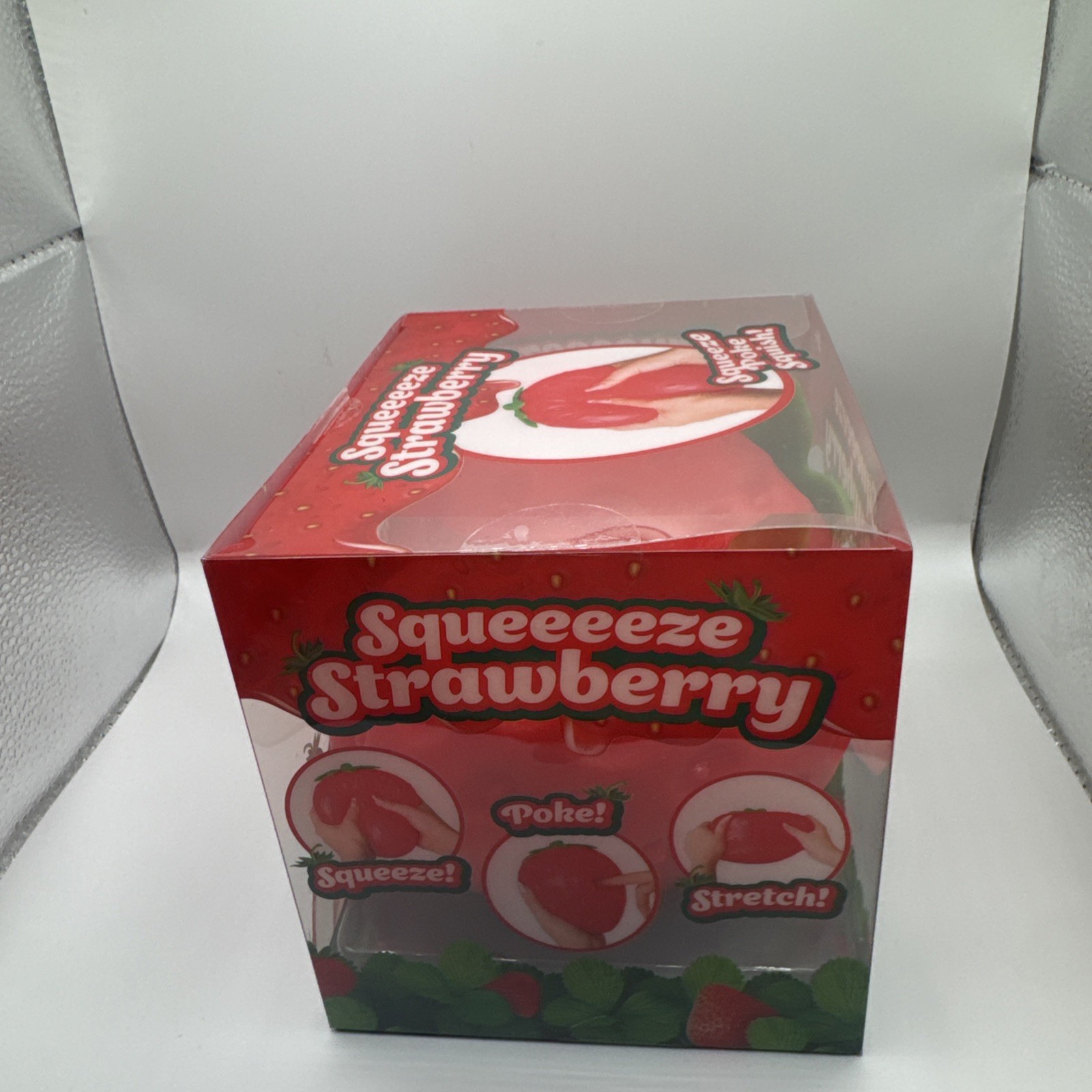 Sunny Days Squeeeeze Strawberry Tactile Squishy Squeeze Toy Red/Green