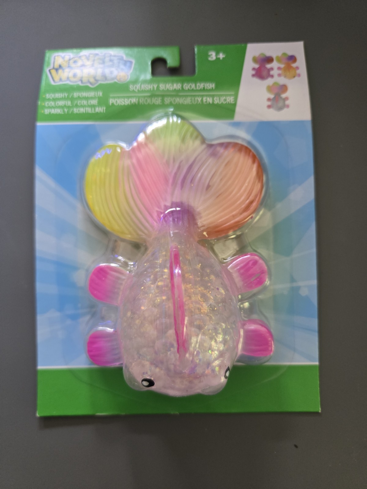 Squishy Sugar Goldfish CLEAR! Viral Squish by Novelty World- like Needoh