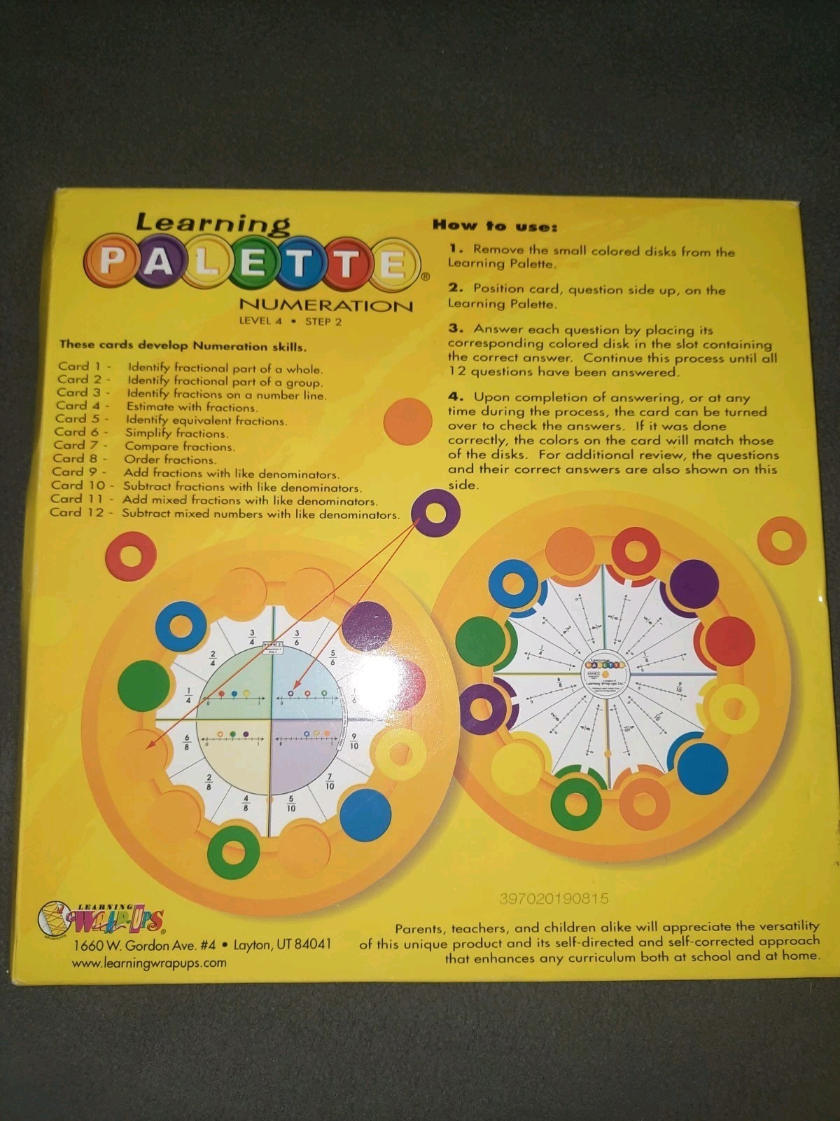 Learning Palette Mathematics Level 4 Step 2 Fractions & Level 4 Algebra Concepts