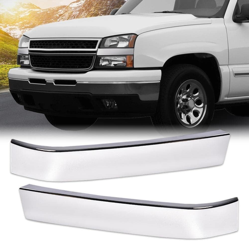 03-07 Chevy Silverado 1500 2500 3500 Grille Trim Set Left Right Pair White