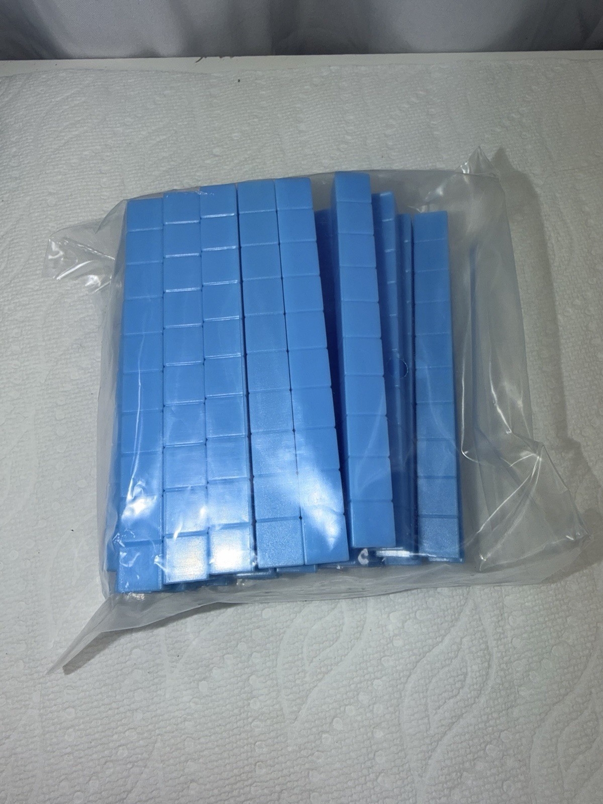 Math Base 10 Counting Blocks Homeschooling Plastic Ones Tens Hundreds