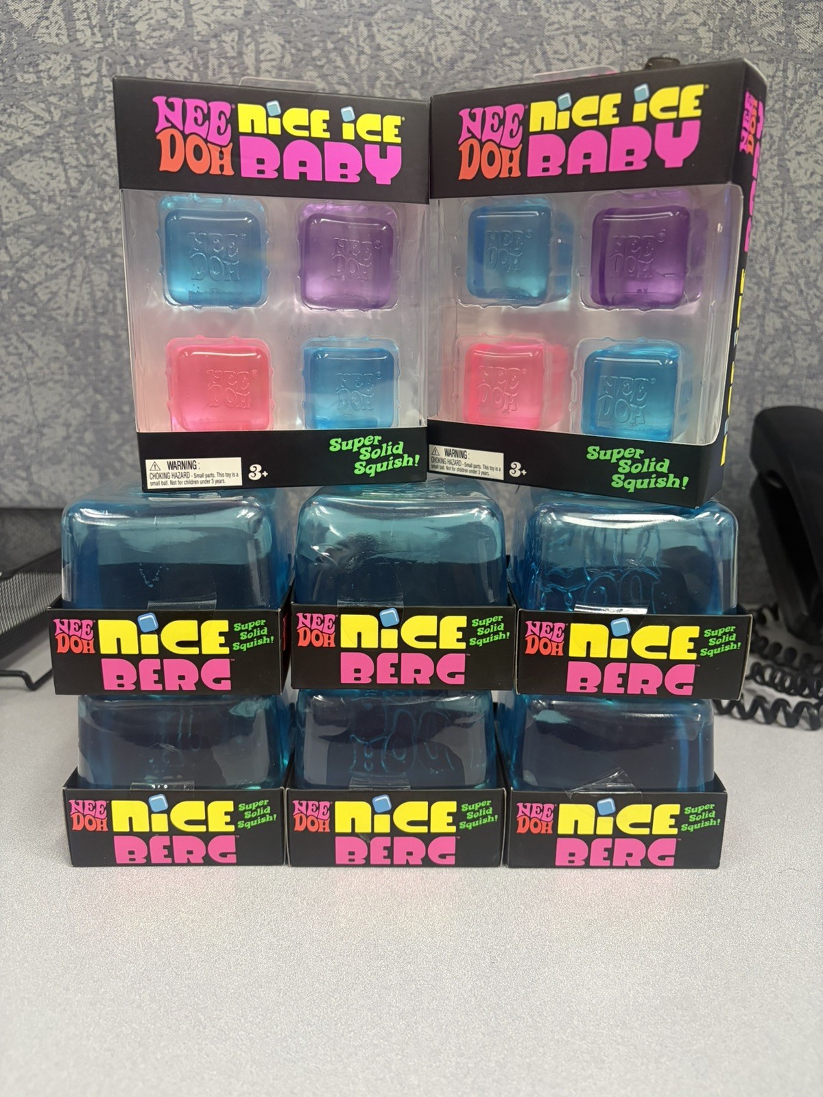 Schylling NeeDoh | NICE ICE BABY | 4-Pack (Mini Nice Cubes) – NEW & AUTHENTIC
