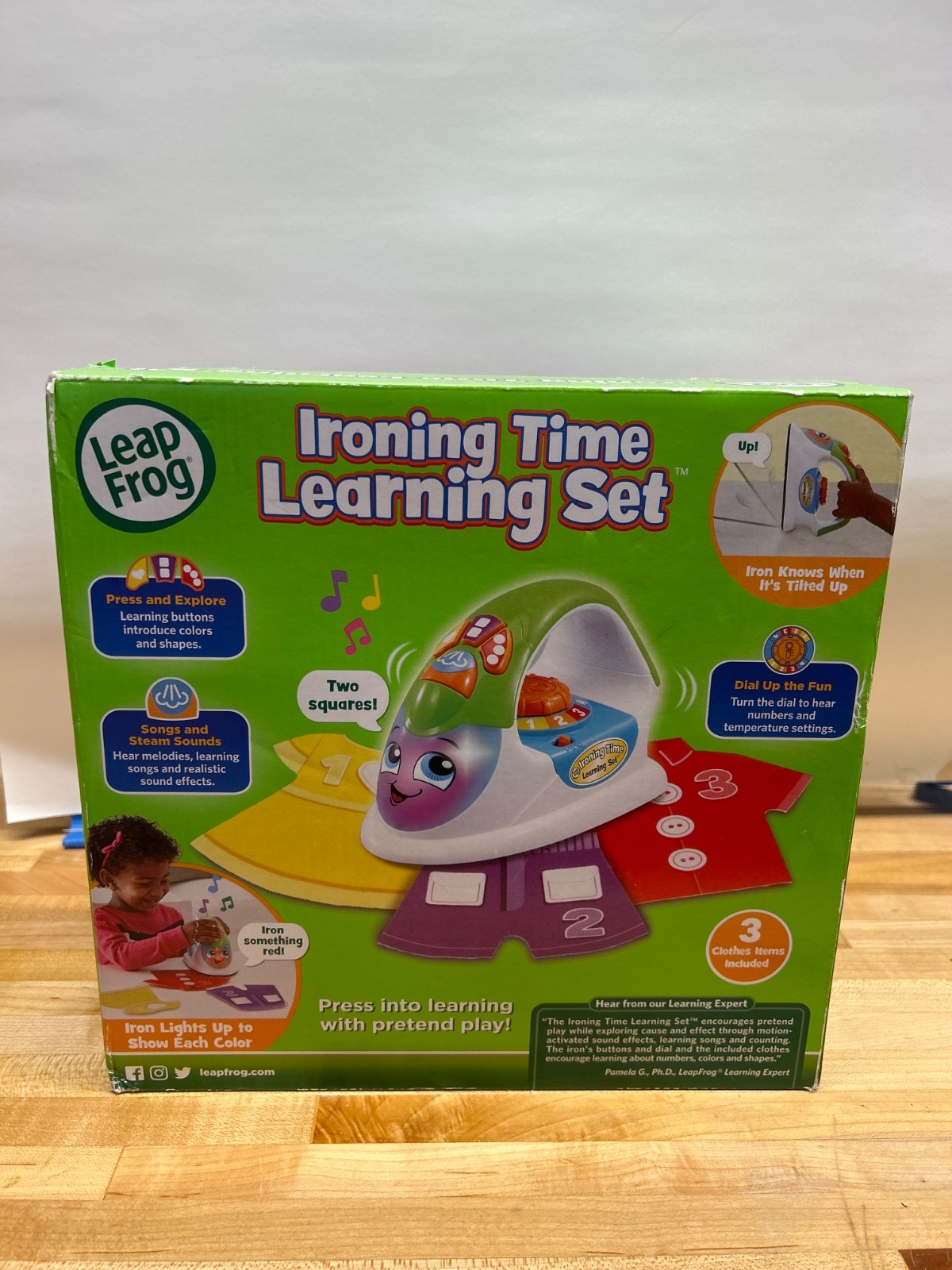 NWT LeapFrog Ironing Time Learning Set, Pretend Play, Teaches Colors, Shapes