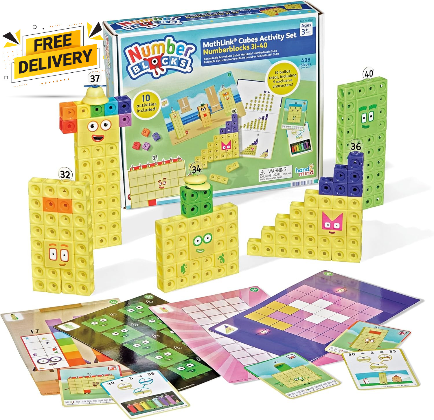 31 40 Mathlink Cubes Activity Set Learn Numbers Early Math Skills