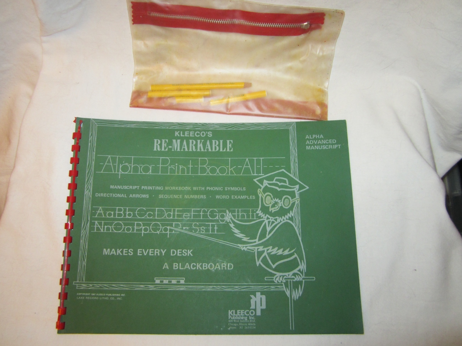 Vintage 1967 Kleeco’s Re-Markable Alpha Print Book Education Learn to Print
