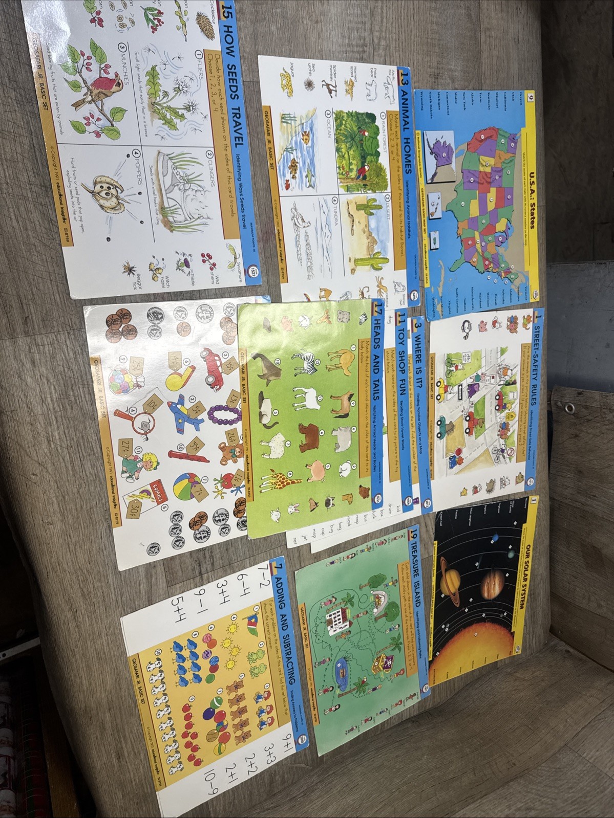 GeoSafari EI-8800 Electronic Learning Game 11 Plus Double Sided Education Cards