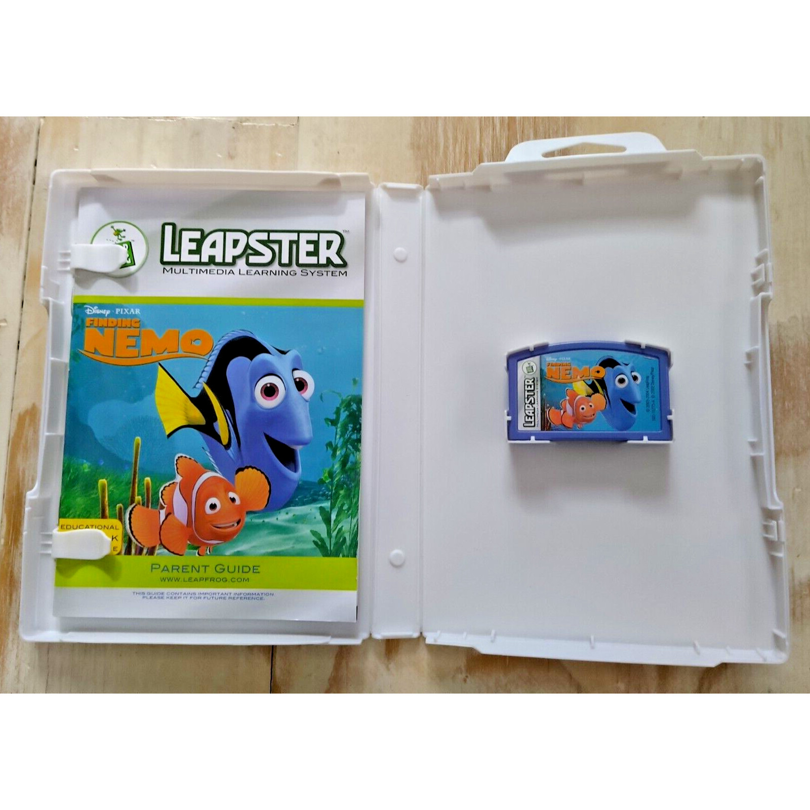 Leap Frog Leapster Finding Nemo Pre-K-K 4-6 Yrs. & Adventures Under The Sea Book