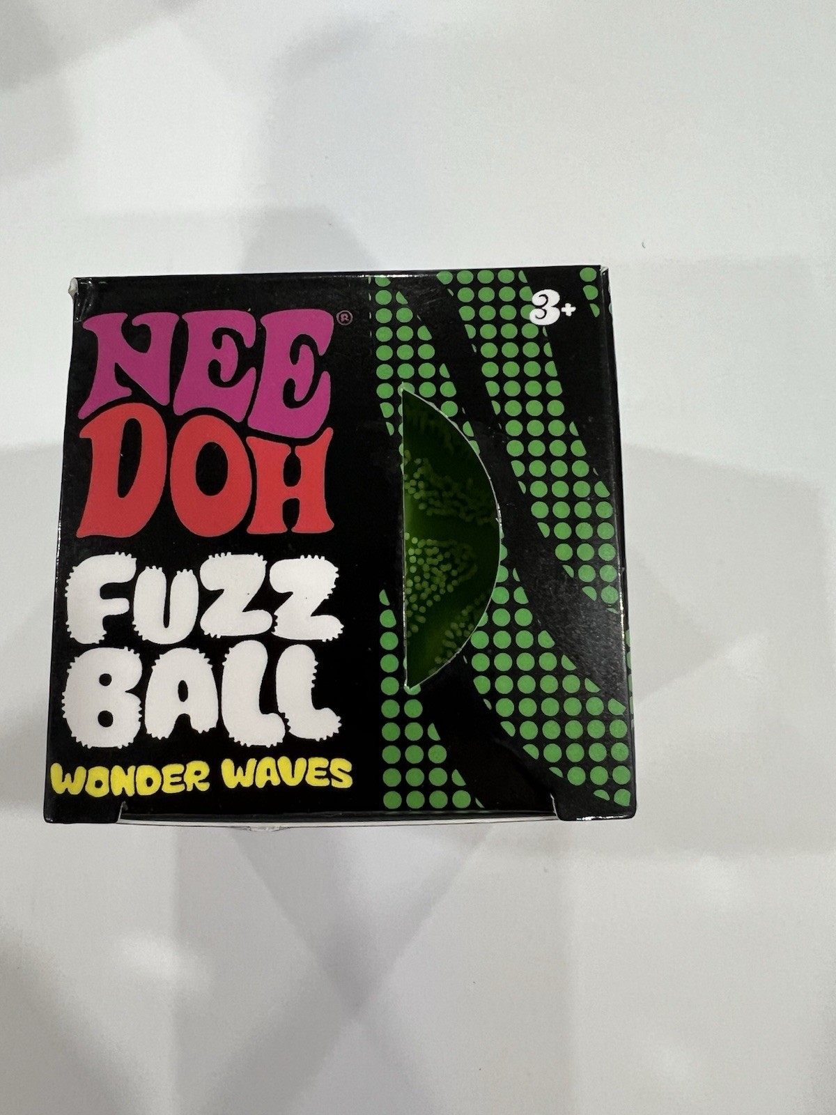 NeeDoh Fuzz Ball Wonder Waves Green Sensory Toy with Velvet Texture Schylling