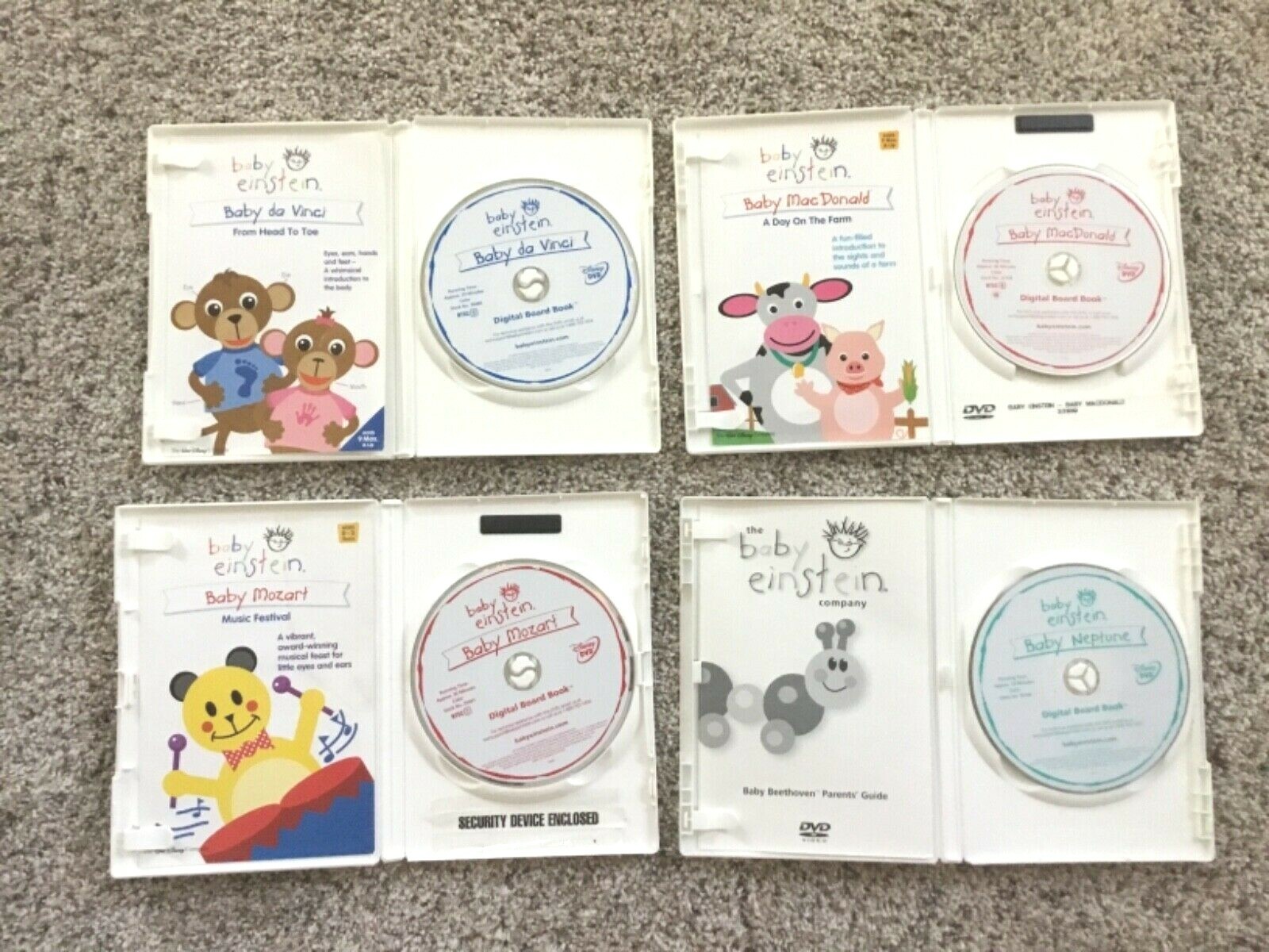 Baby Einstein da Vinci MacDonald Mozart Neptune Newton Santa Shakespeare Van Gog