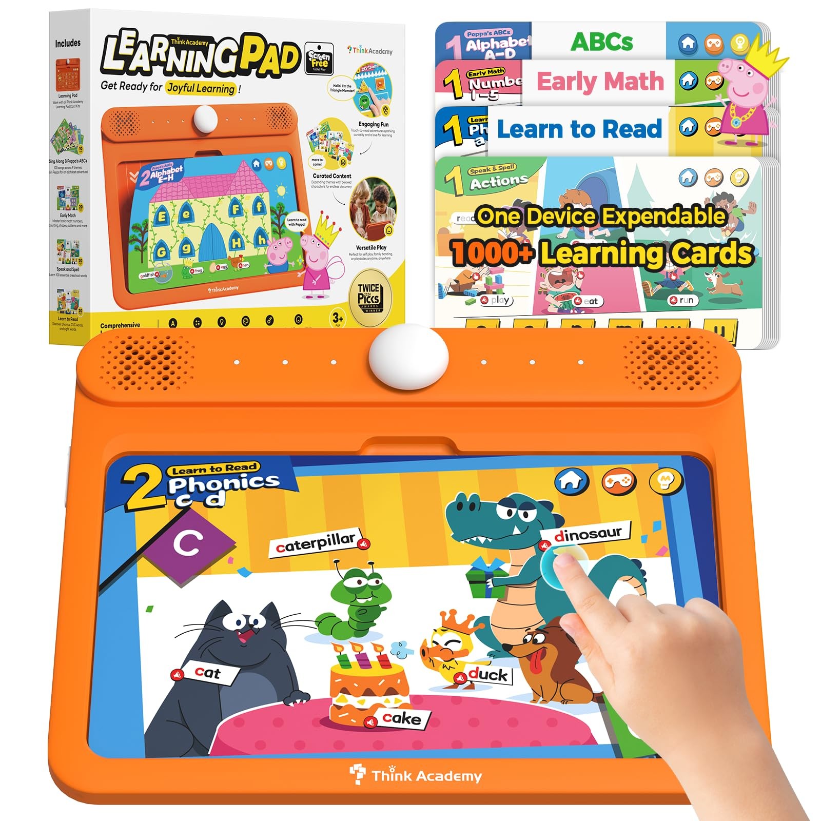 Think Academy Interactive 9.53 x 12.4 x 2.17 inches, Red, Yellow, Green, Blue