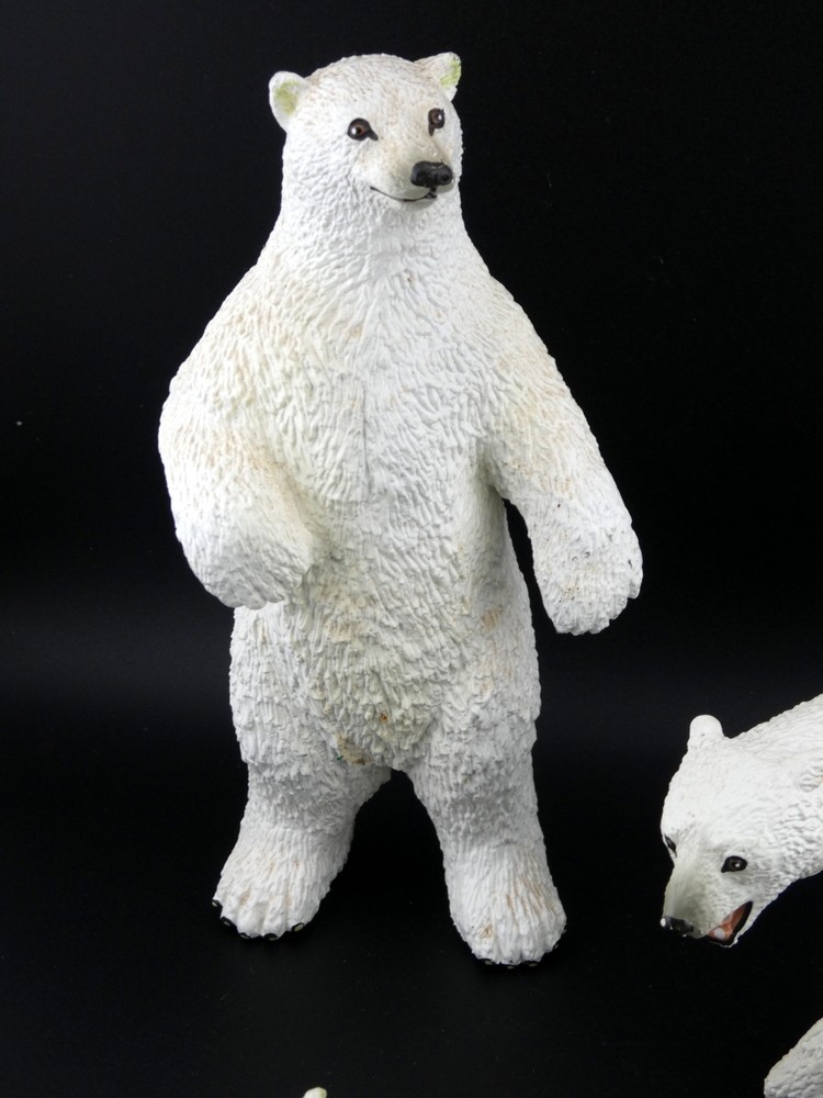 Vintage The Vanishing Wild Collection Polar Bear Set 1990 Safari Ltd