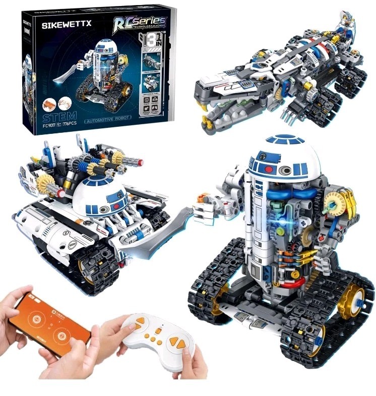3-in-1 Educational STEM Robotics Kit with APP/Remote Control – 776 PCS
