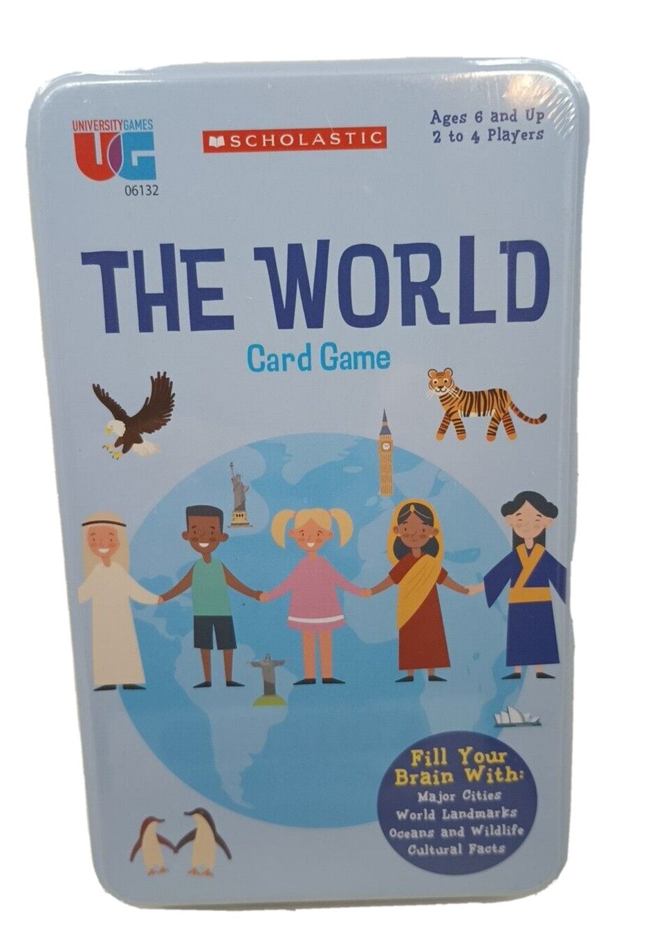 The World Card Game University Games Scholastic Ages 6+ For 2-4 players New