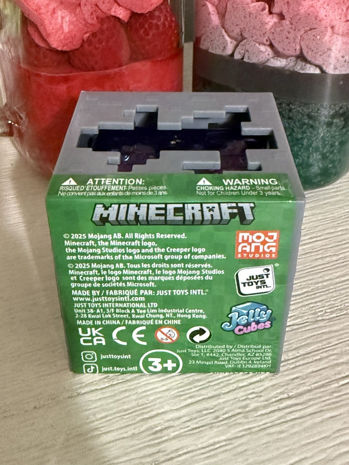 New MINECRAFT JELLY CUBES – RARE Purple Viral Squishy Nee Doh Ish Type Fidget