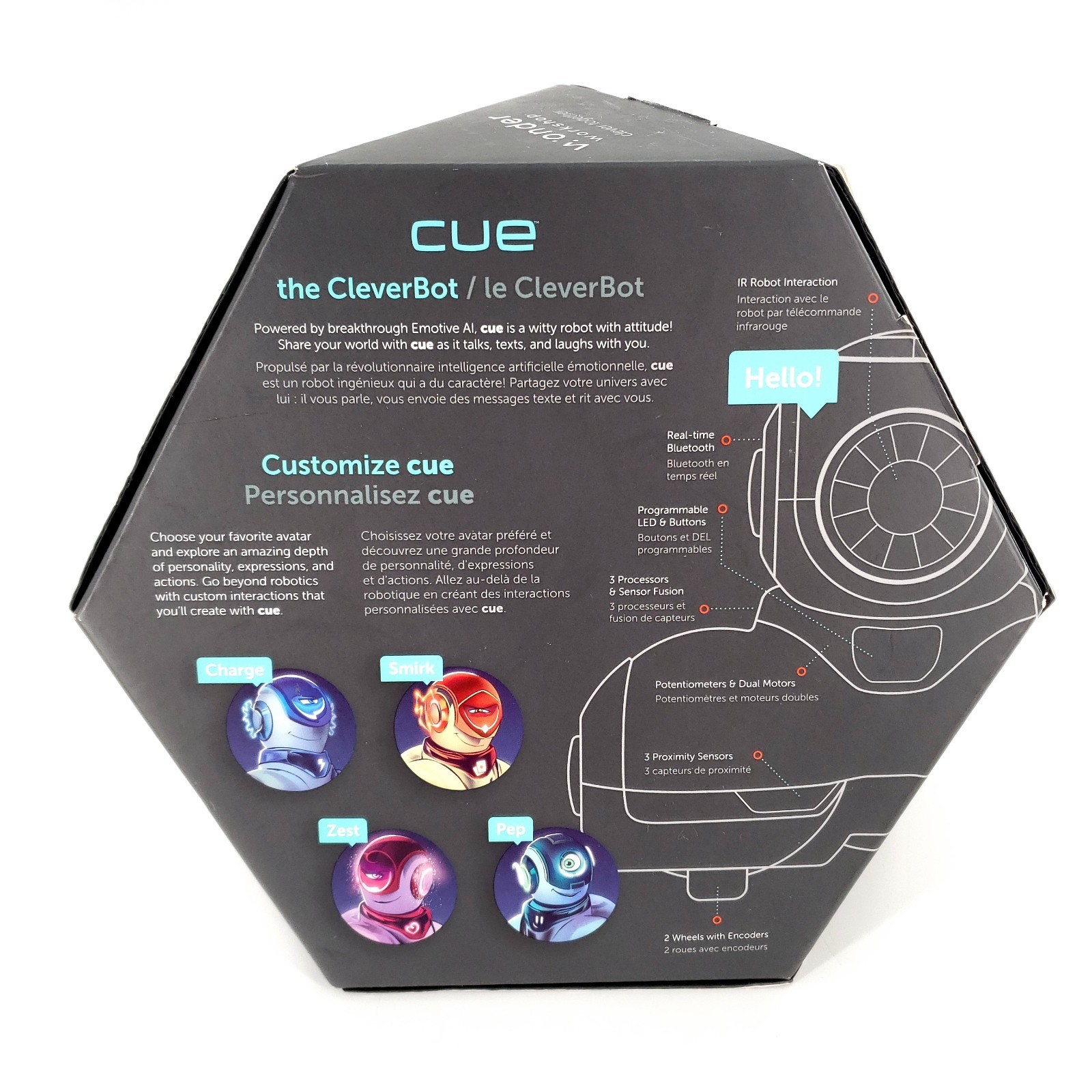 Wonder Workshop Cue Coding Robot QU01 No Charger Or Accessories Tested & Works
