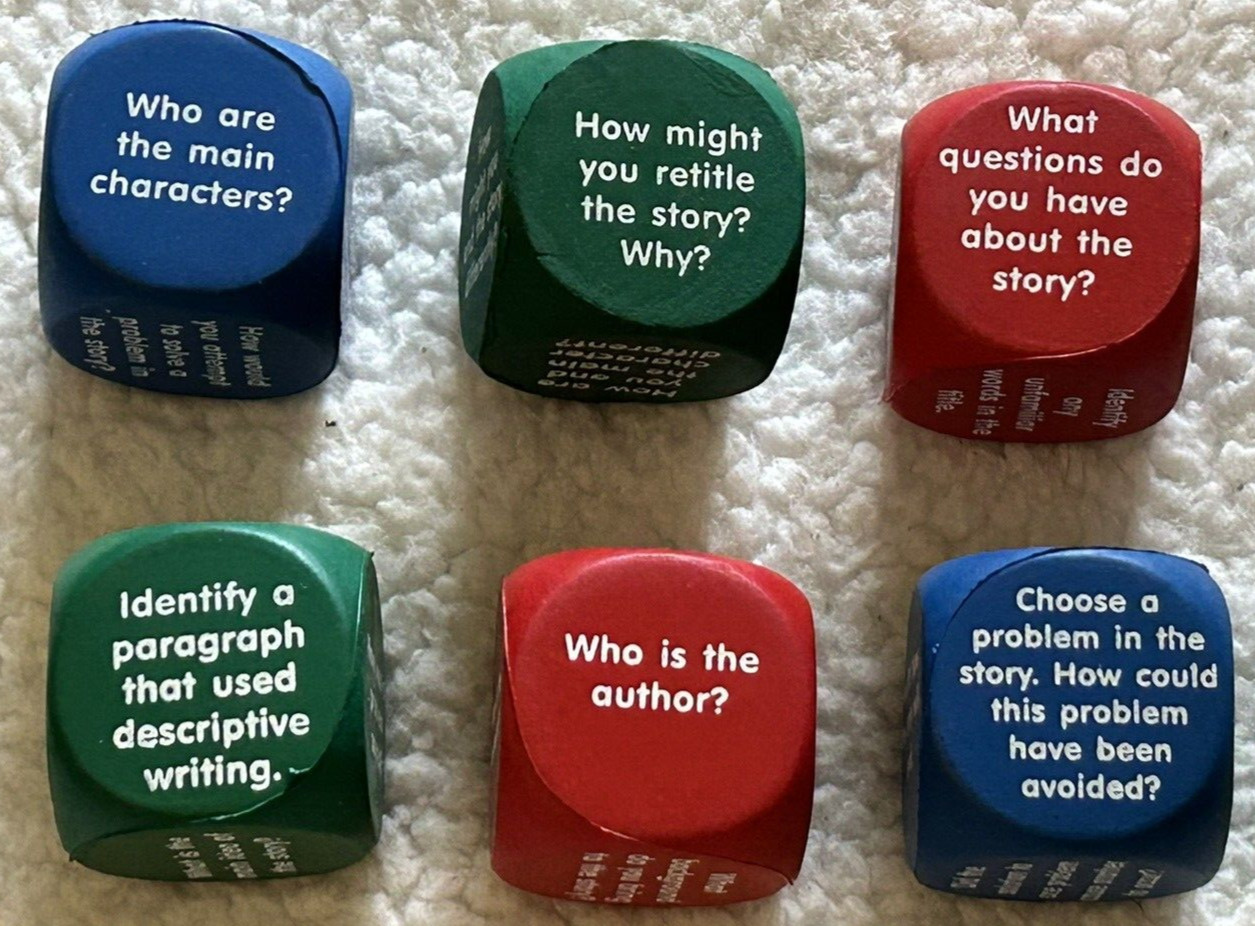 Learning Resources Reading Comprehension Cubes Homeschool Soft Foam Set 6 Guided