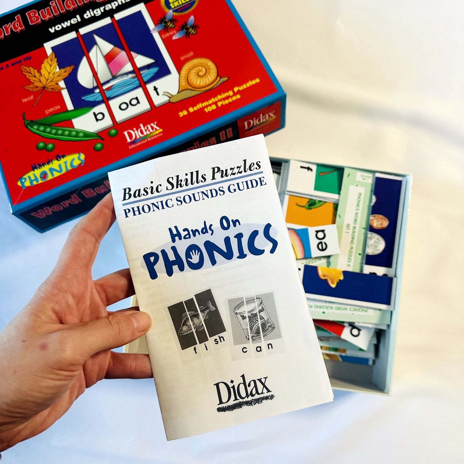 Vintage 1993 Hands On Phonics Word Building Puzzles II Vowel Digraphs