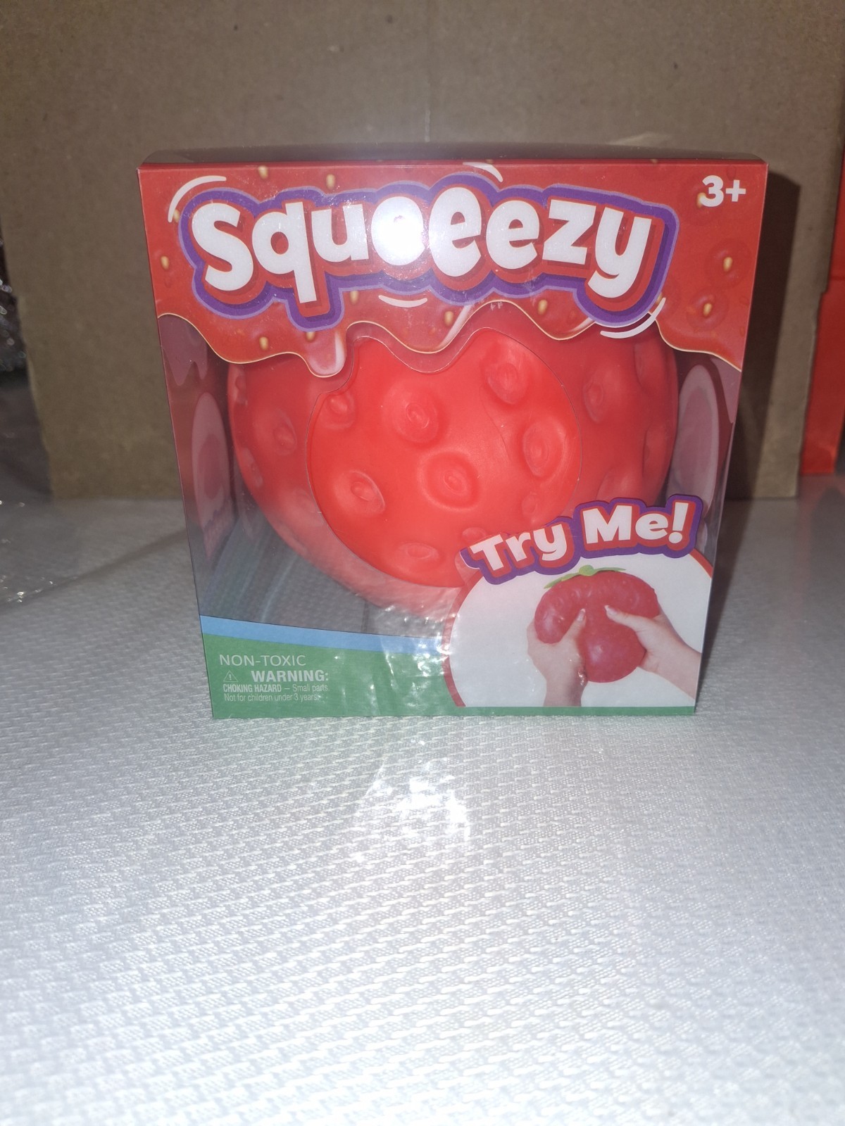 Sunny Days Jumbo Squeezy Strawberry Squishy Toy,New