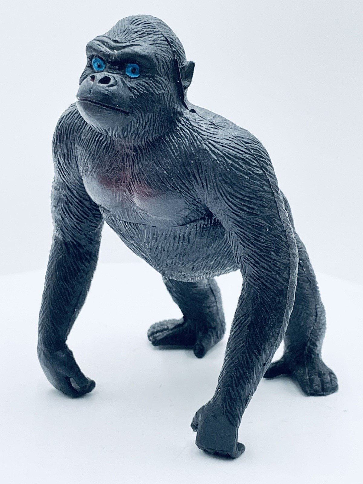 VTG 1987 Rubber Hard Plastic GORILLA APE Toy Figure Zoo Wild Animal Safari