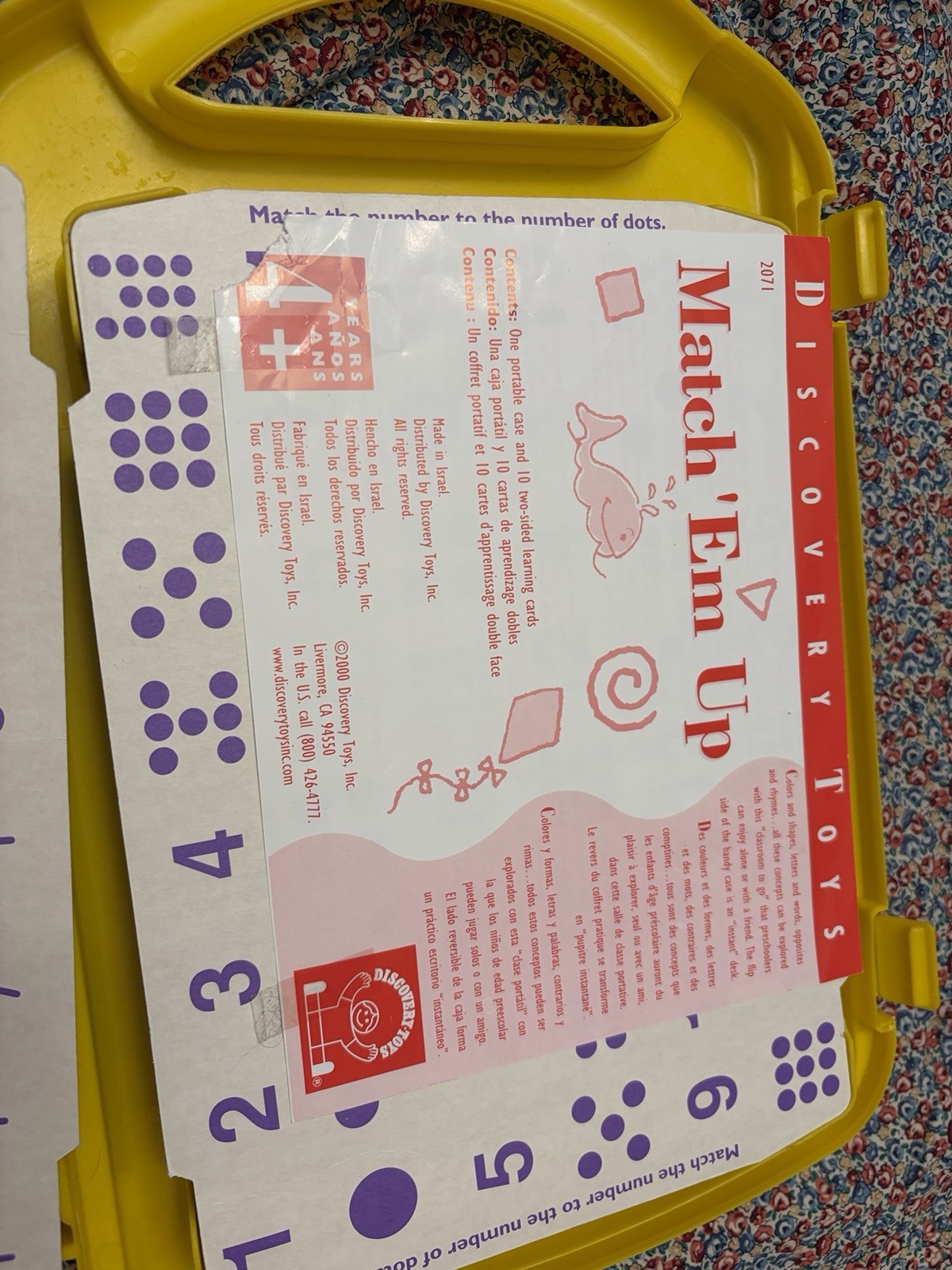 Discovery Toys Match ‘Em Up Colors Shapes Words Rhymes Opposites, 2-sided cards