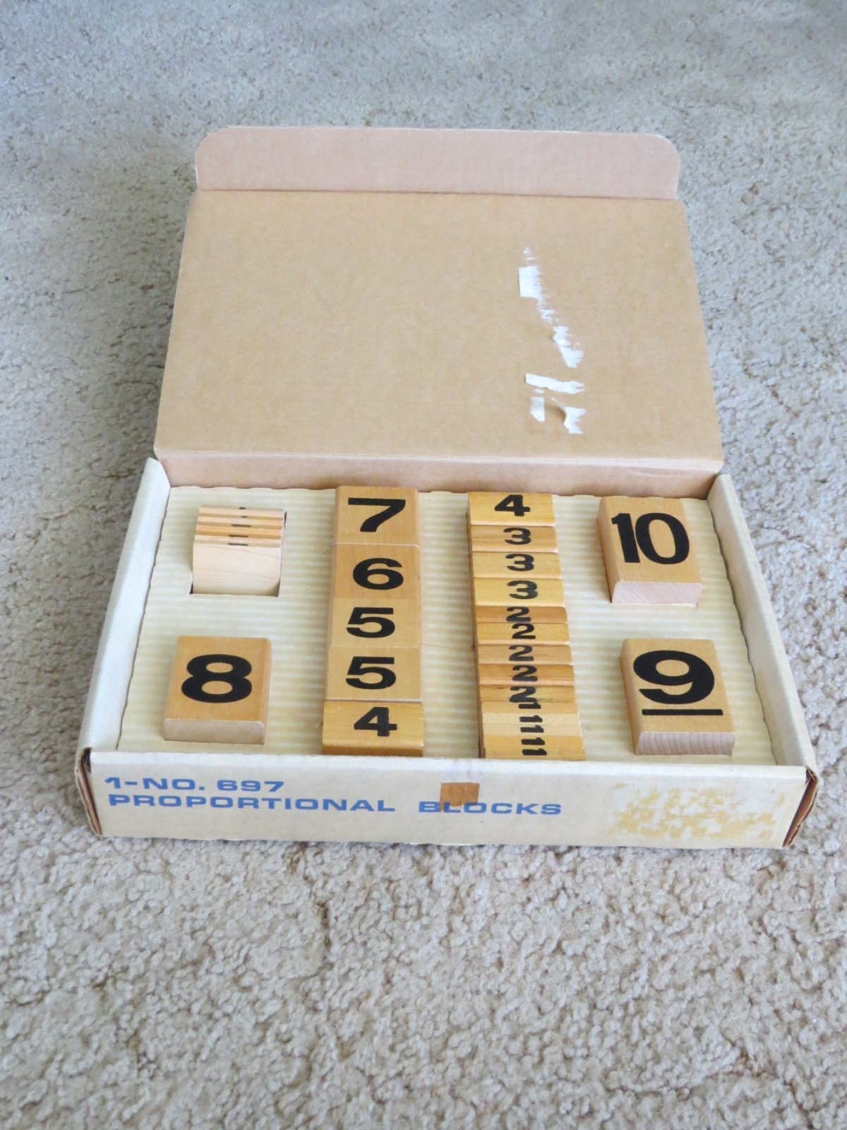 🔴 Playskool Proportional Blocks 697 Math Number Counting Lot Learning Resources