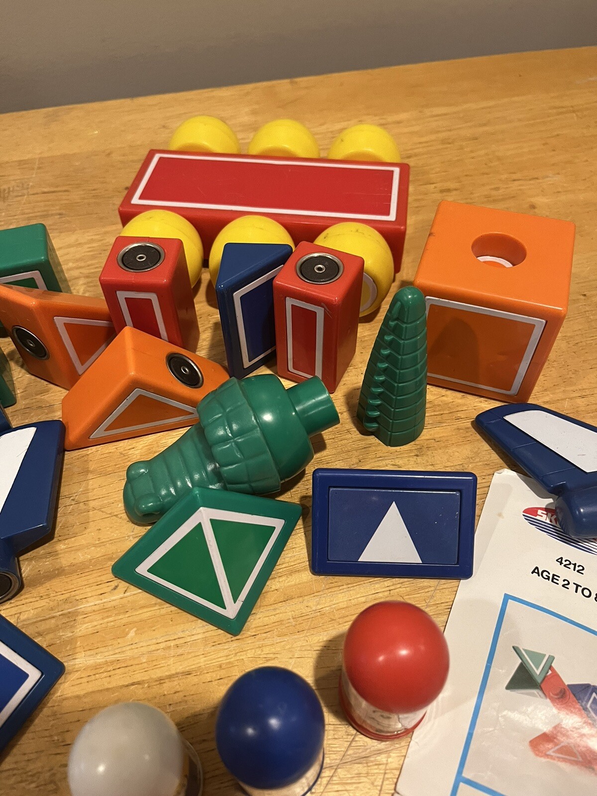 VTG 1987 Kidstar Imaginetics Learning Blocks Animal Turnarounds Cars 40 Pieces