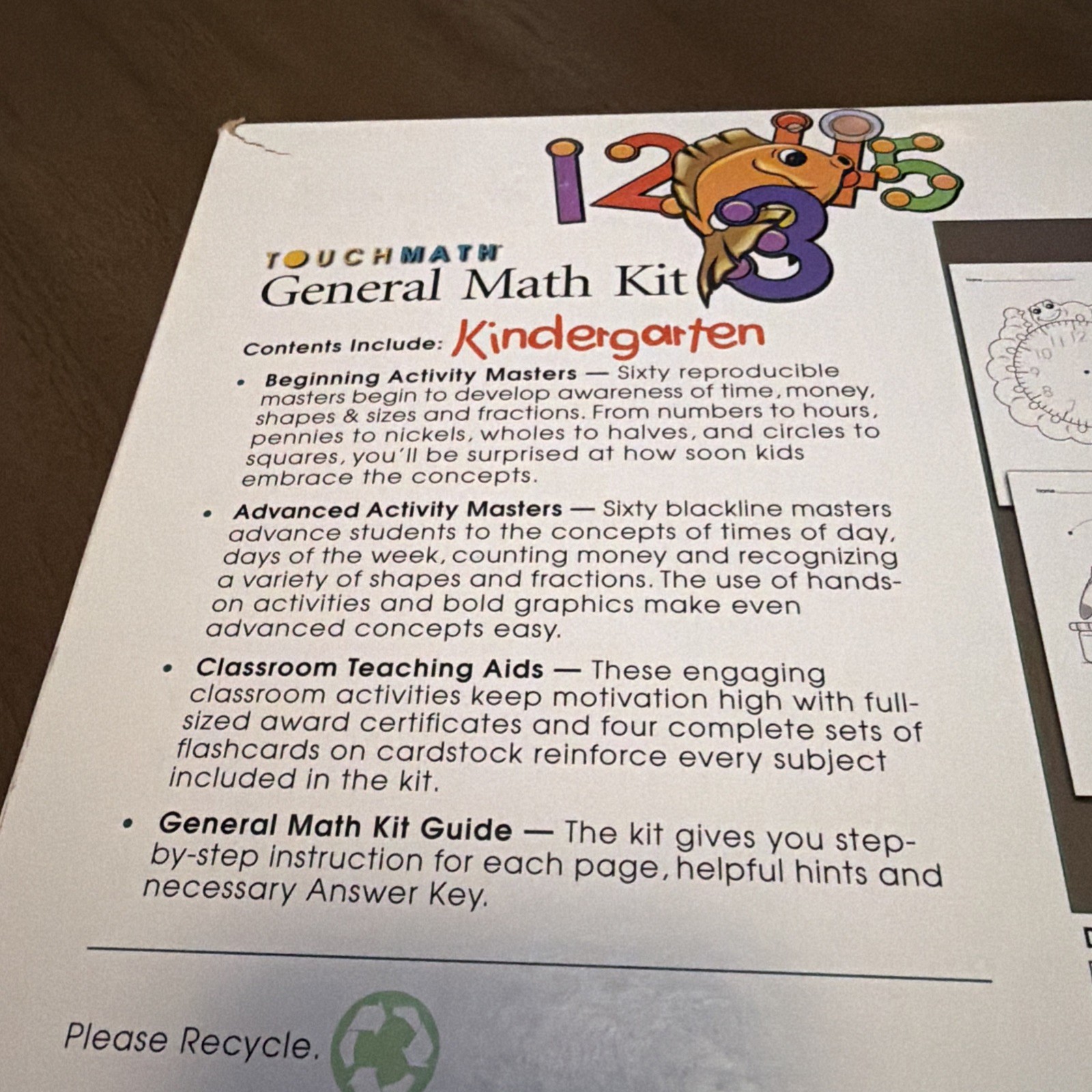TouchMath – General Math Kindergarten – TM671 Complete – Copyright 2000
