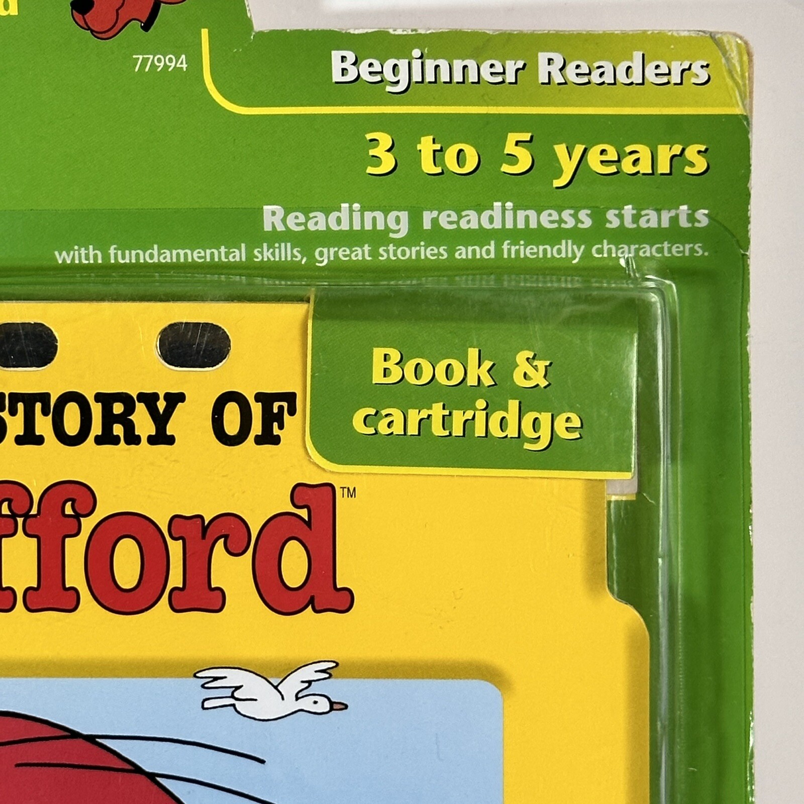 Vtg Power Touch Clifford The Big Red Dog Fisher Price Learning Book & Cartridge
