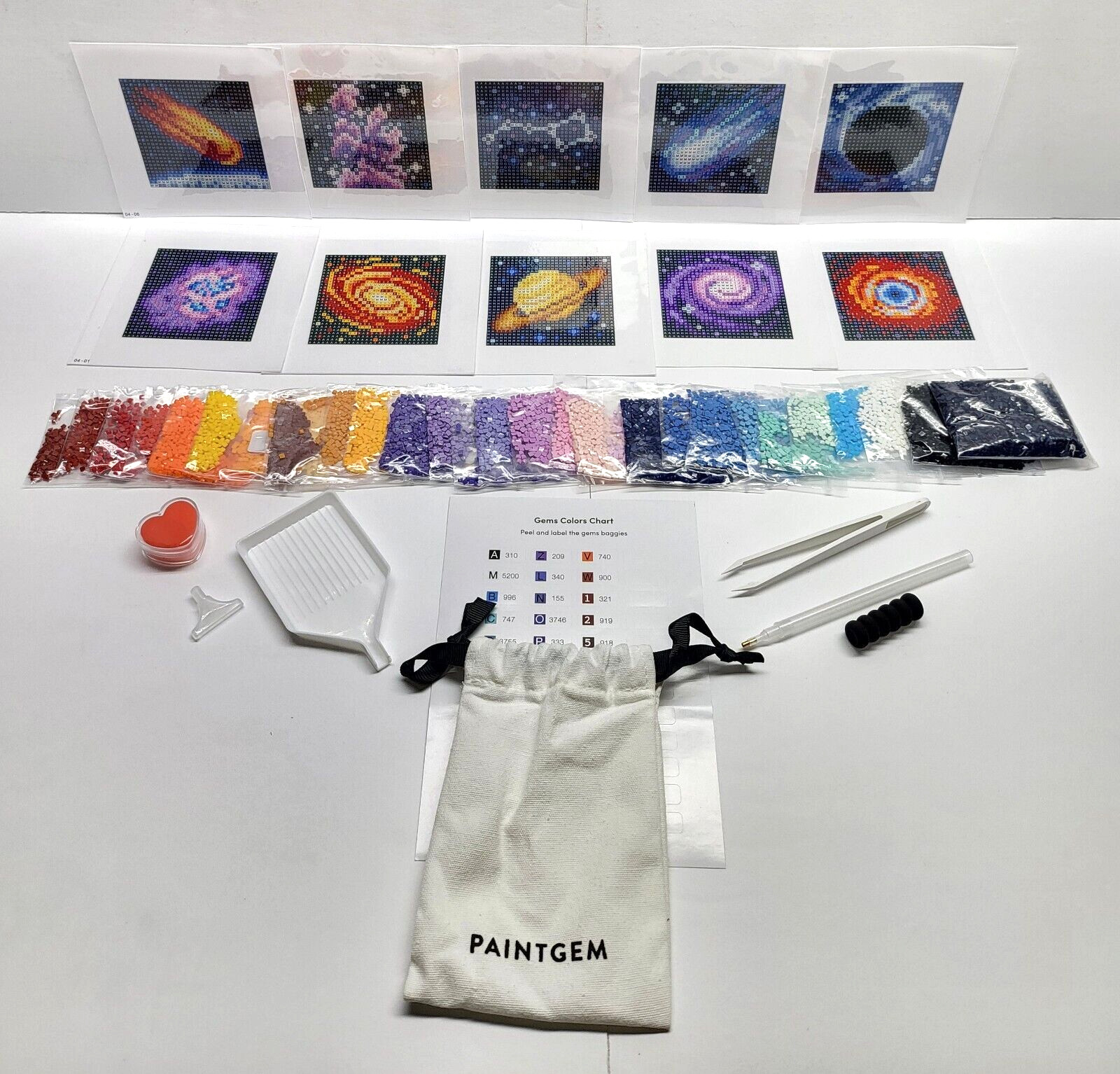 PaintGem SPACE EDITION Diamond Painting Kit – 10 Designs – PGN-MINI-04 **NEW**