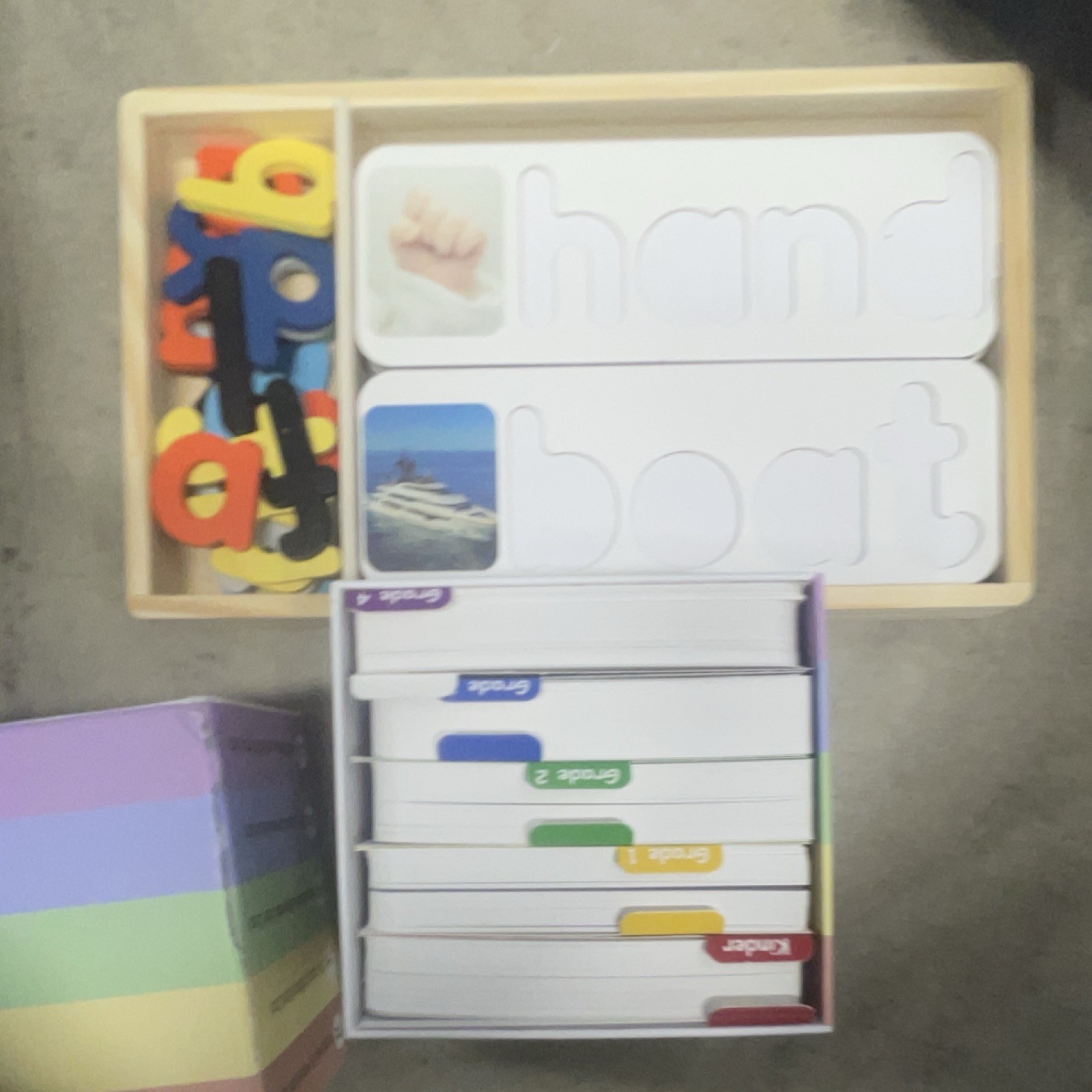 Sight Words Flash Cards & Wooden Spelling Puzzle Set Ages 3+ Educational Toy